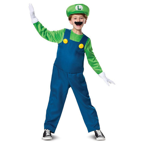 Super Mario Brothers-Luigi Deluxe Boy's Costume