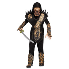 Gold Skull Dragon Ninja Boy's Costume