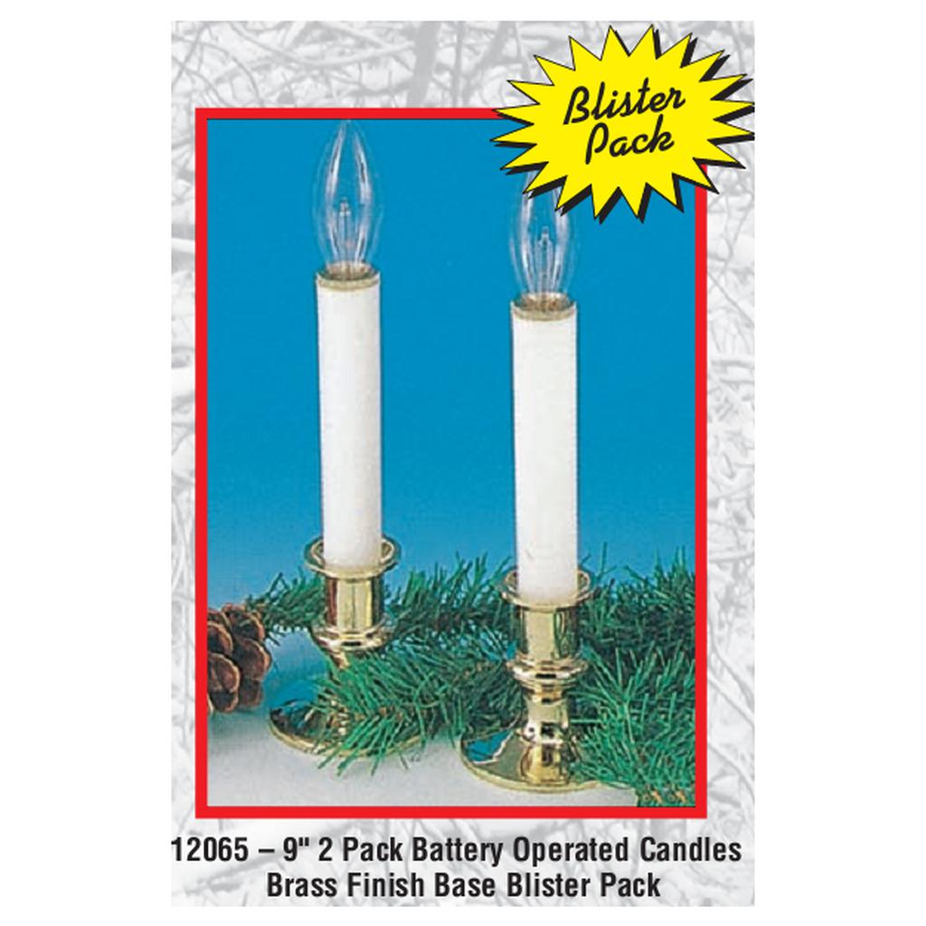 9" Single Battery Operated Candle 2 Pack