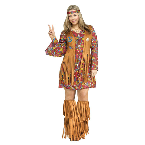 Peace & Love Hippie Plus Size Costume