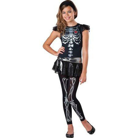 Skeleton Bling Girl's Costume