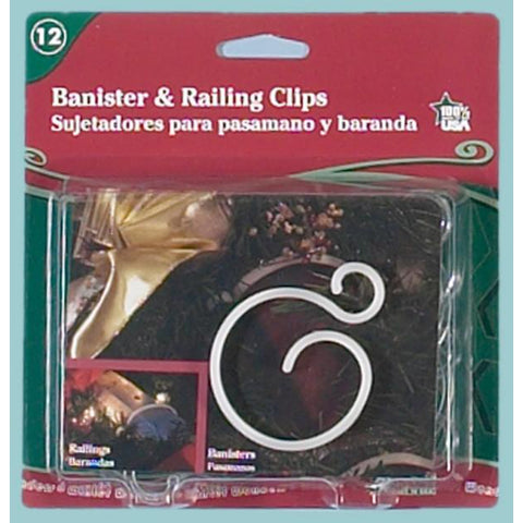 Banister and Railing Clips, 8 Pack