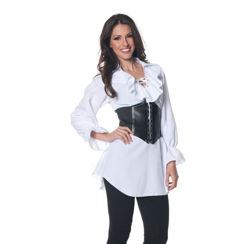 Pirate Ruffled Front Blouse