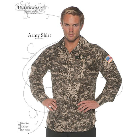 Army Shirt Men's Plus Costume