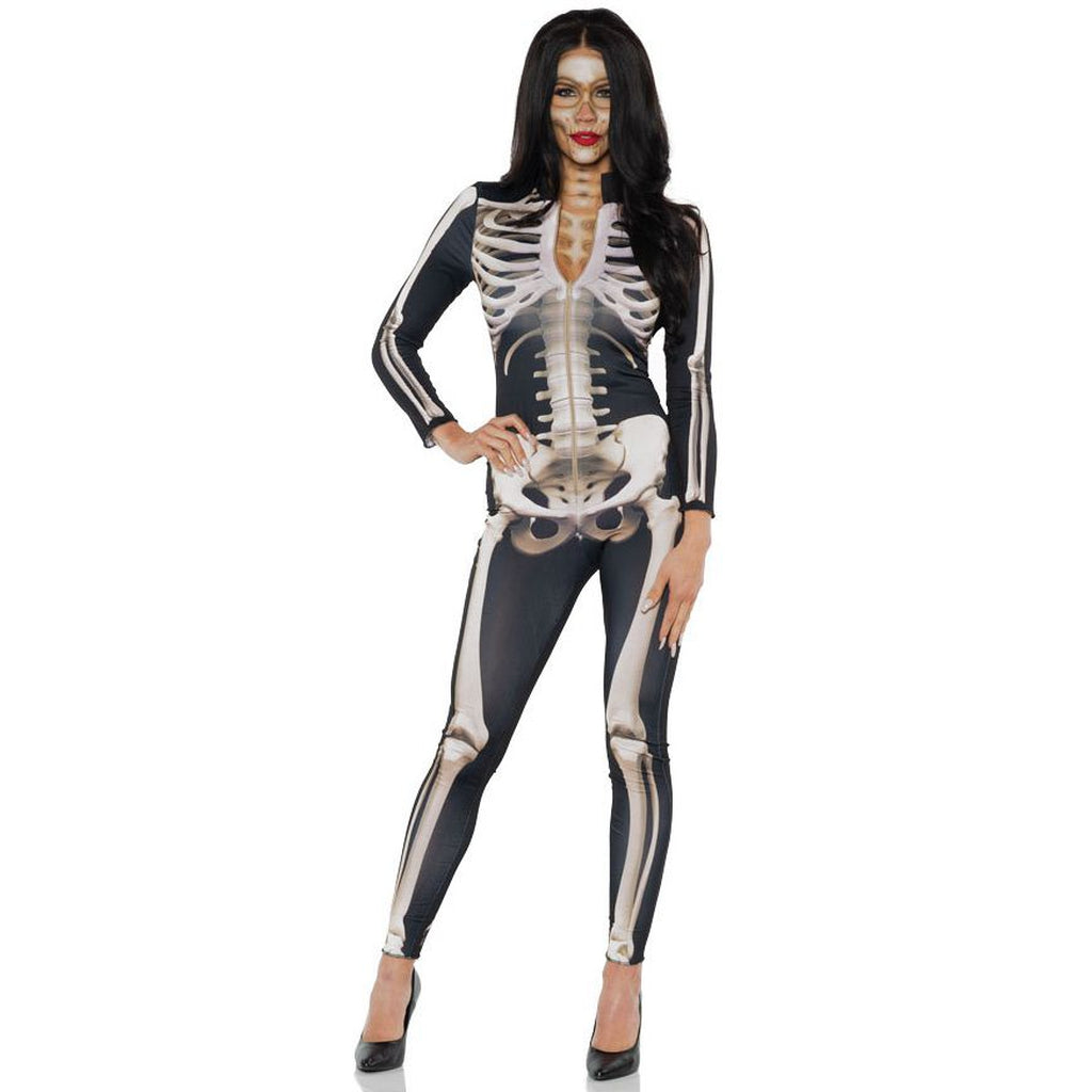 Skeleton Jumpsuit Women's Costume