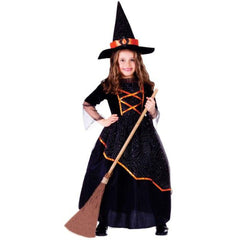 Black & Orange Witch Girl's Costume