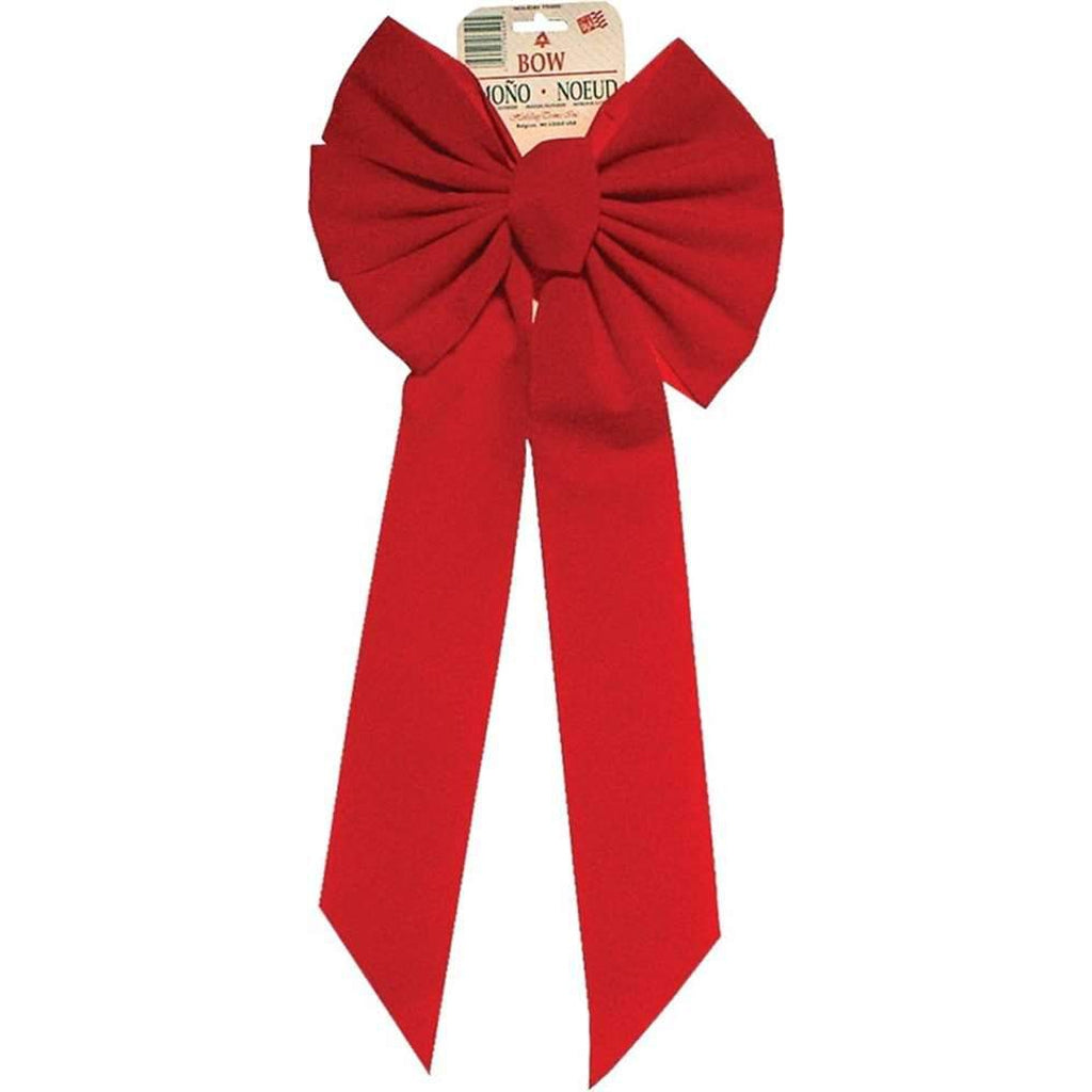 22"x10"  Red Velvet Deluxe Wired Bow