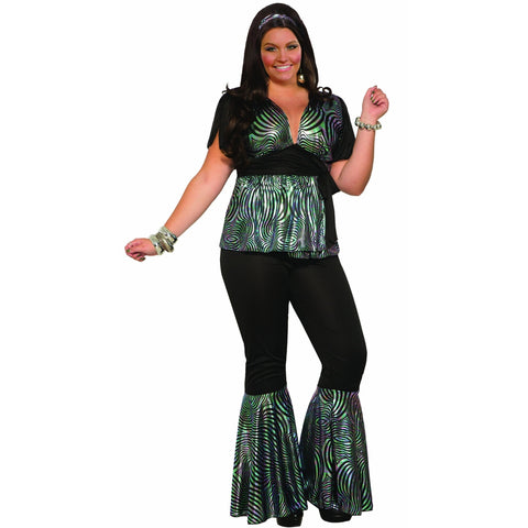 Leg Avenue Women's Plus-Size Disco Diva Costume, Black/Gold, 1X-2X : Leg  Avenue: : Clothing, Shoes & Accessories