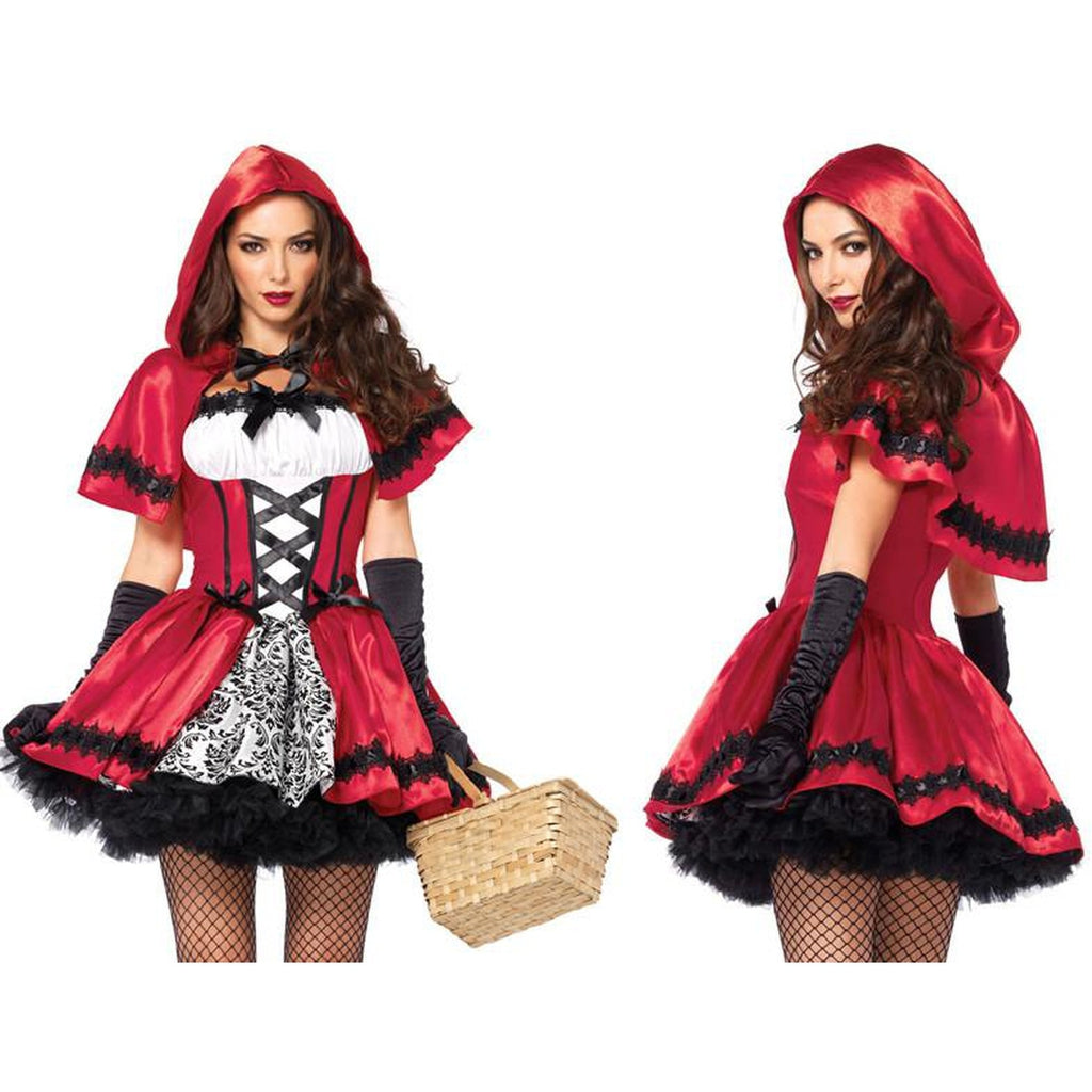 Gothic Red Riding Hood Costume For Halloween,Theme Parties, Cosplay Game,  Masquerade Size L 