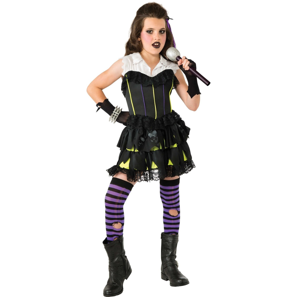 Goth Rock Star Girl's Costume