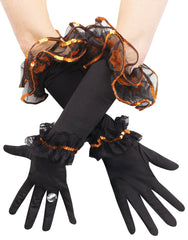 Ruffle Sequin Gloves