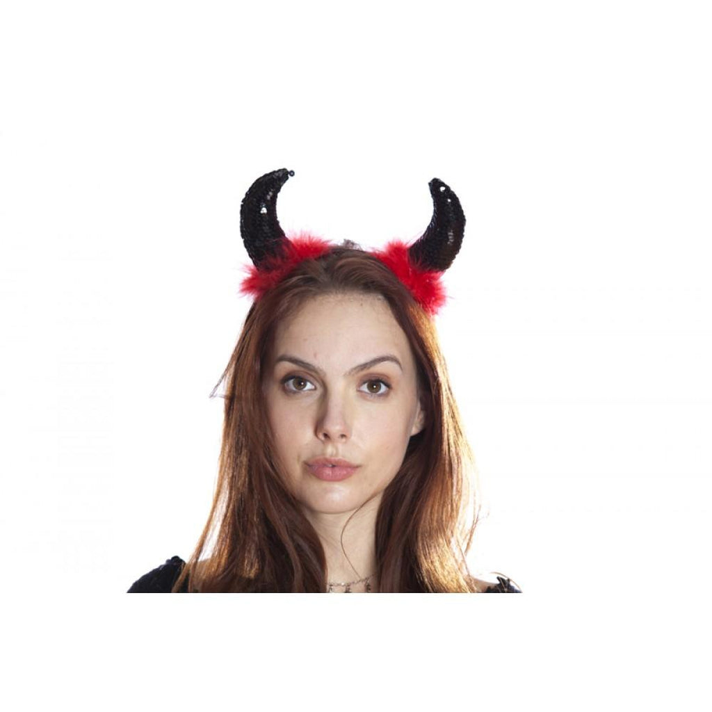 Sequin Devil Horn Headband