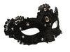 Black Lace Eye Mask with Clear Gems