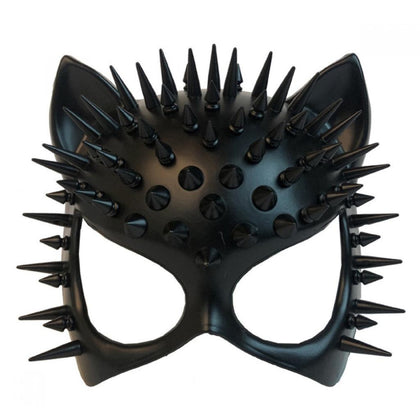 Black Cat Eye Mask with Spikes