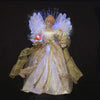 12" LED Fiber Optic Ivory and Gold Angel Tree Top